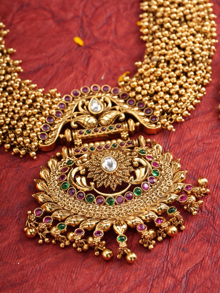 Rajamala – Golden Temple Necklace Set