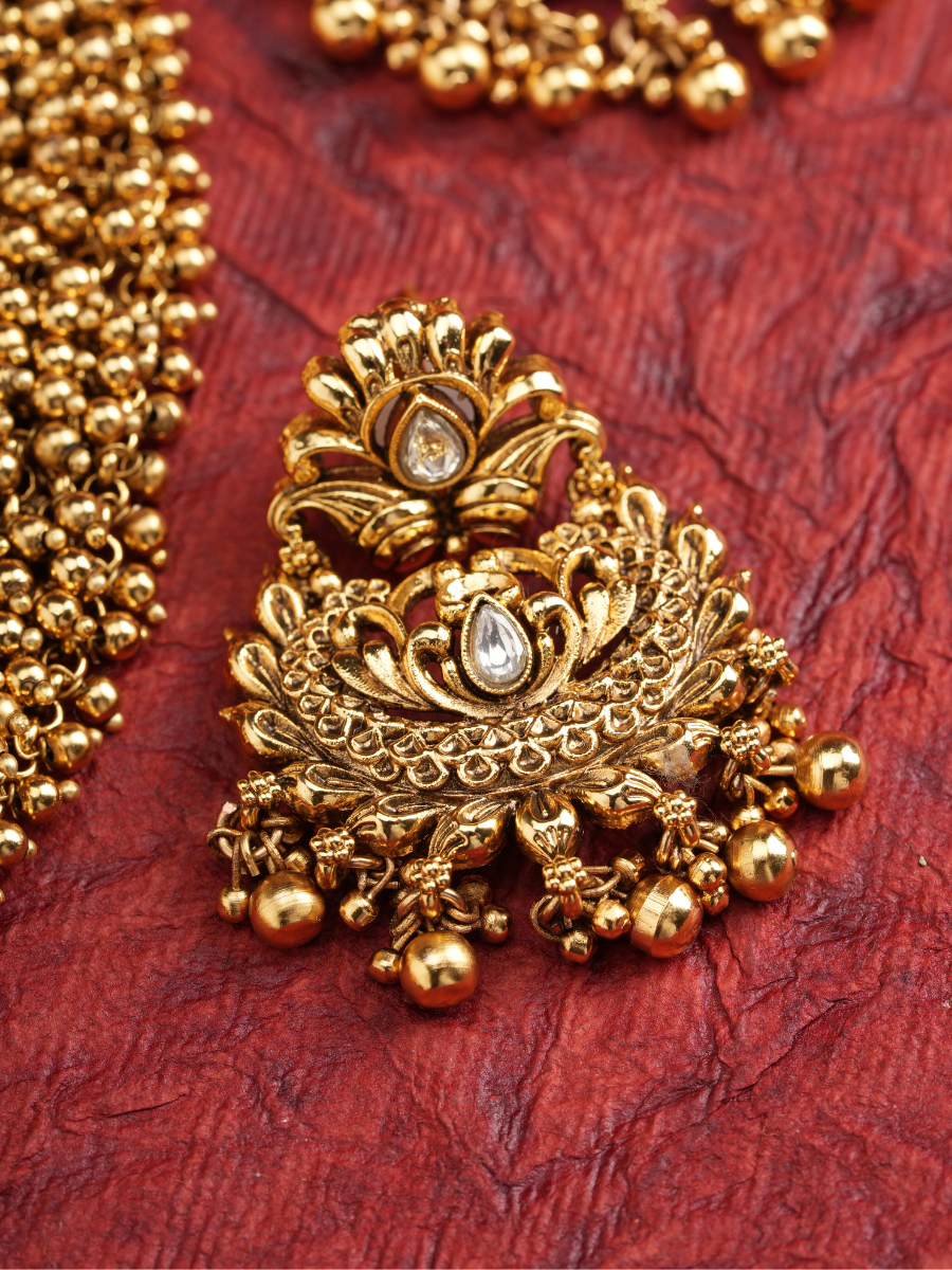 Rajamala – Golden Temple Necklace Set
