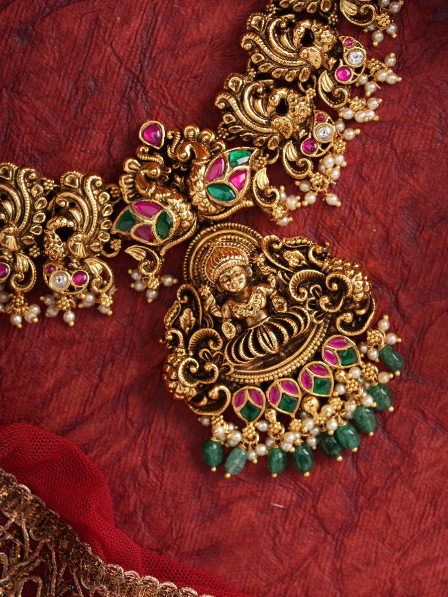 Veda Roopa – Jadau Temple Haram Set