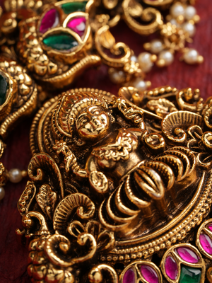 Veda Roopa – Jadau Temple Haram Set