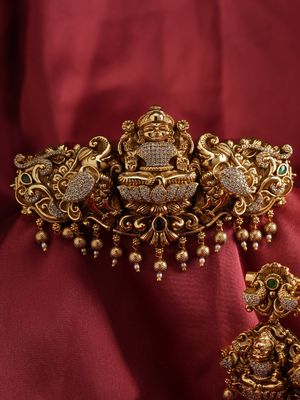 Raj Laxmi Addigai – Temple Choker Set