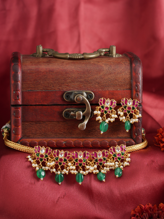 Sugandha Padma Choker – Temple Jewellery