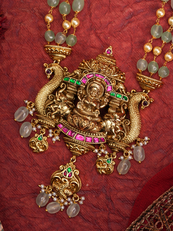 Amrita Lakshmi Haar – Temple Necklace Set