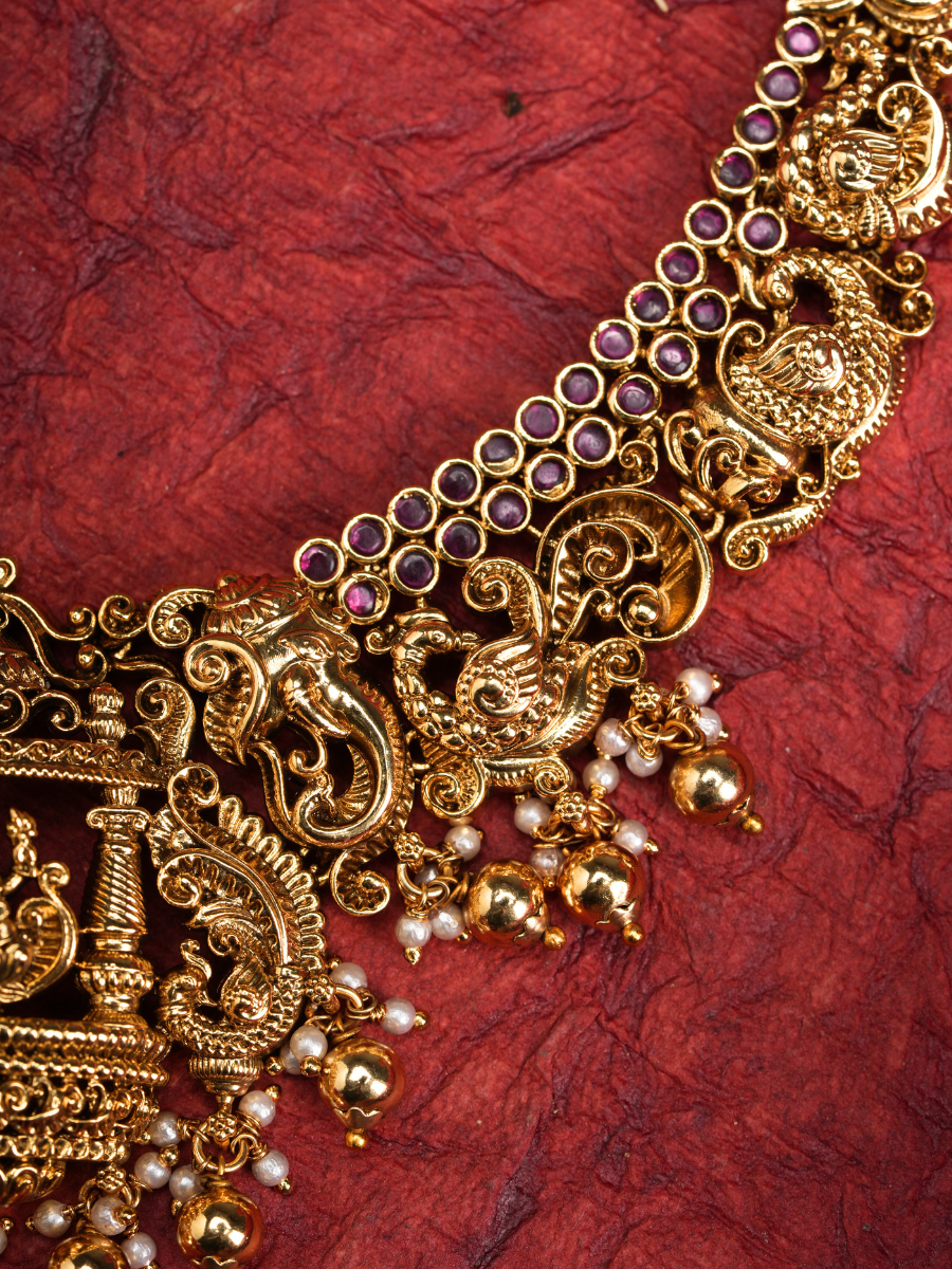 Suvarna Mohini Haar - Temple Set