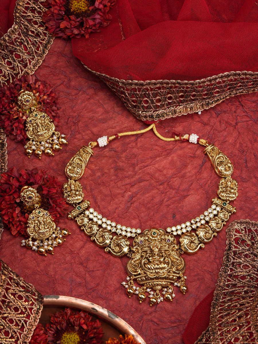 Shrivibhūṣaṇam – Temple Necklace Set