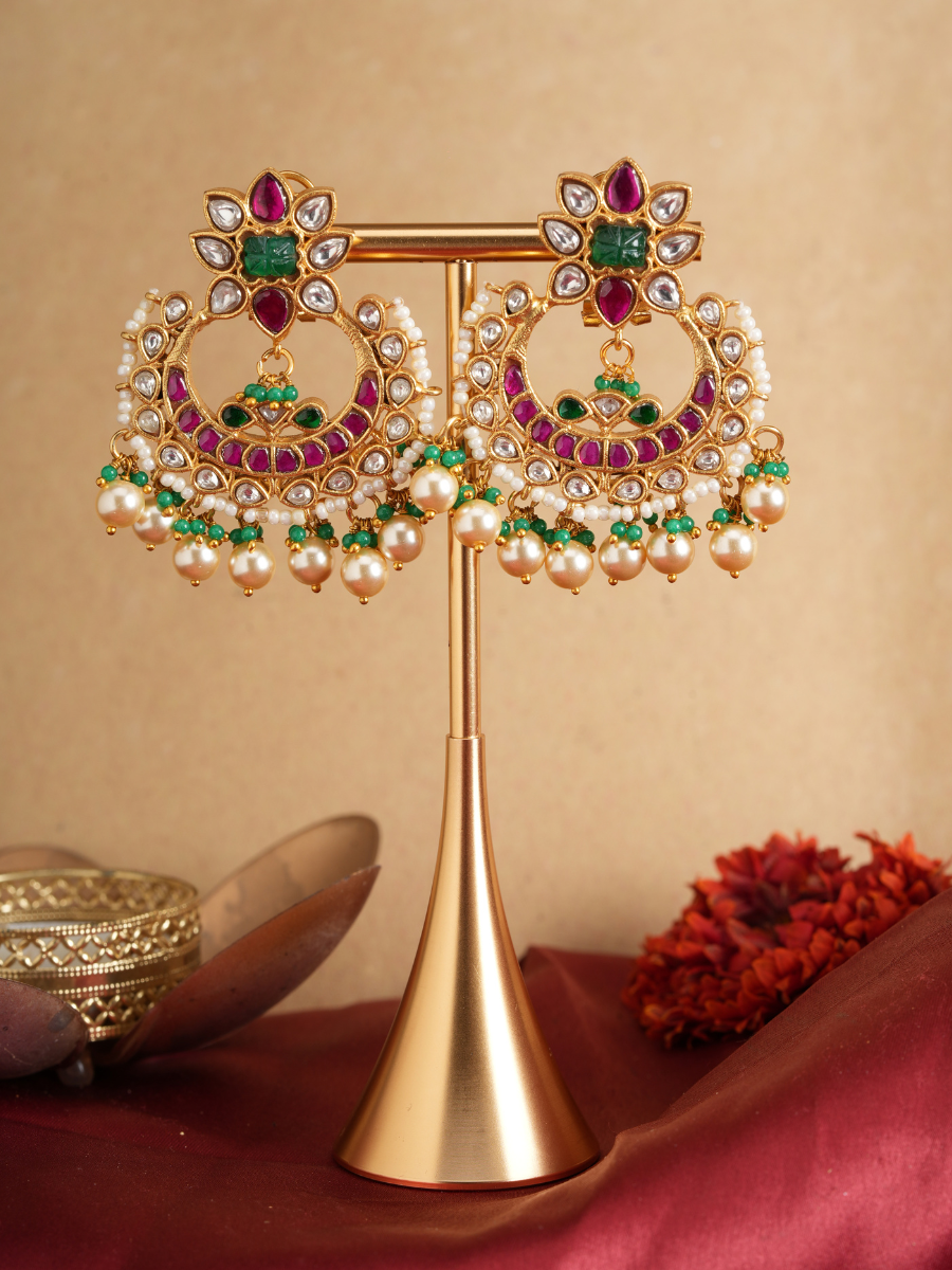 Rajnandini Chandrika – Jadau Kundan Chandbali