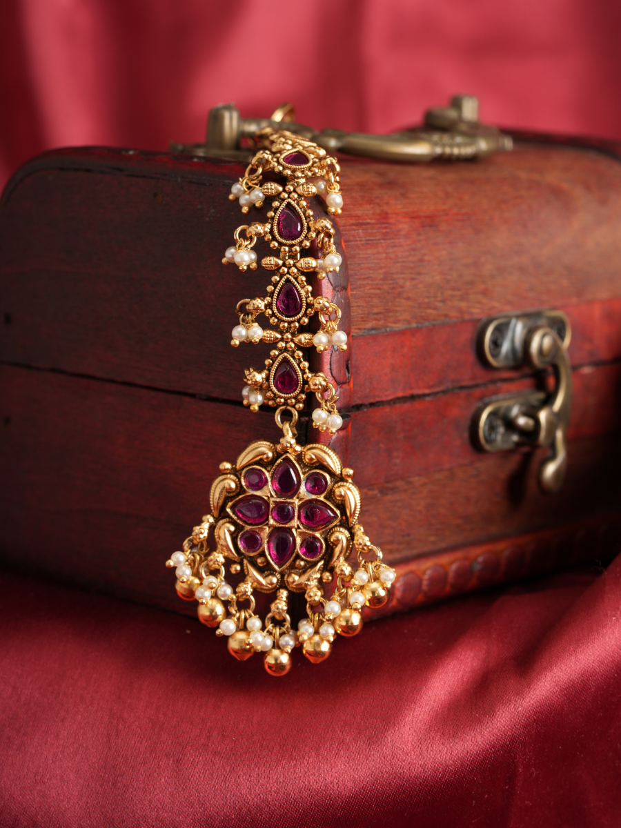 Ratilika Rose Blush Edition - Temple Maang Tikka