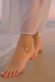 Starry Sole – Anti Tarnish Double Chain Charm Anklet