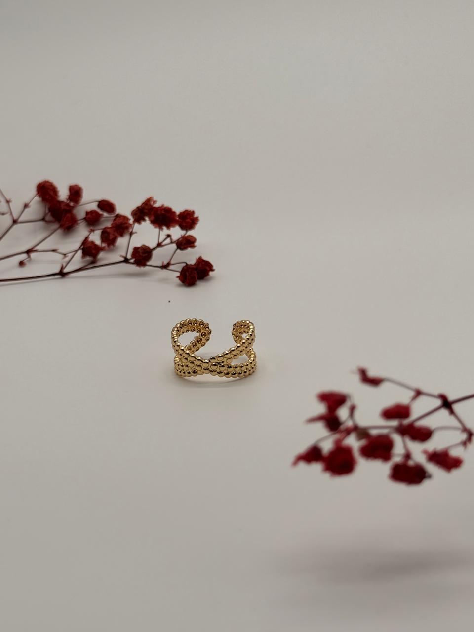 Bead Kiss – Adjustable Anti Tarnish Ring
