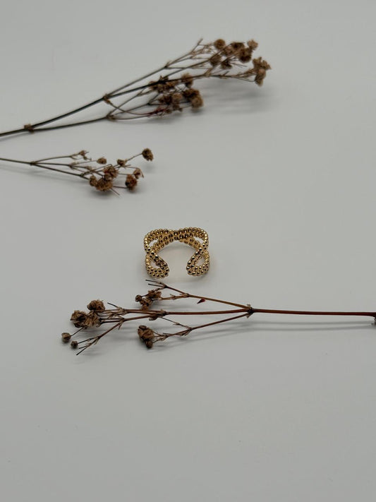 Bead Kiss – Adjustable Anti Tarnish Ring