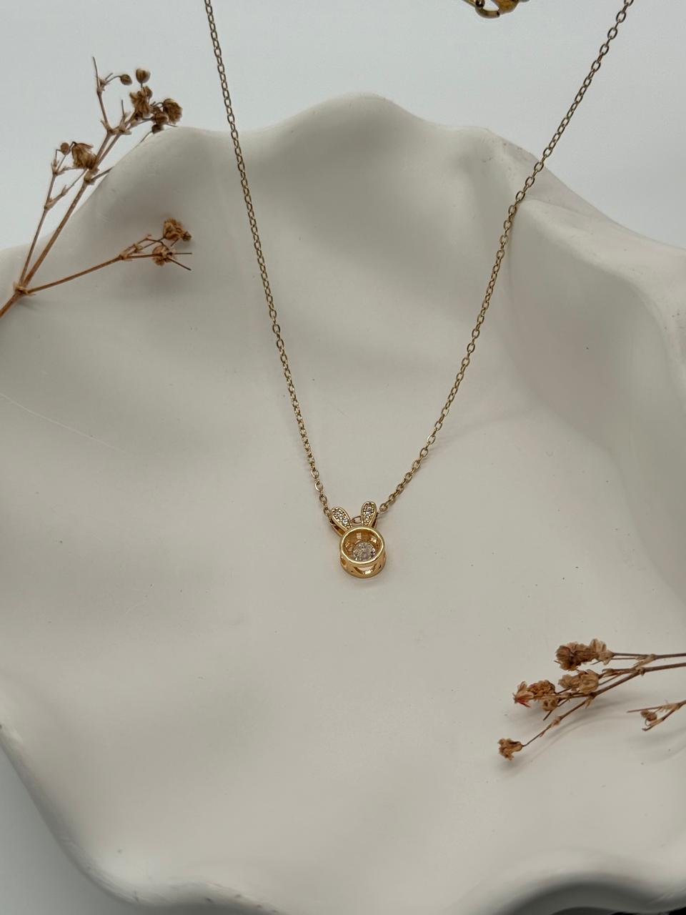 Bunella – Golden Bunny Pendant Necklace