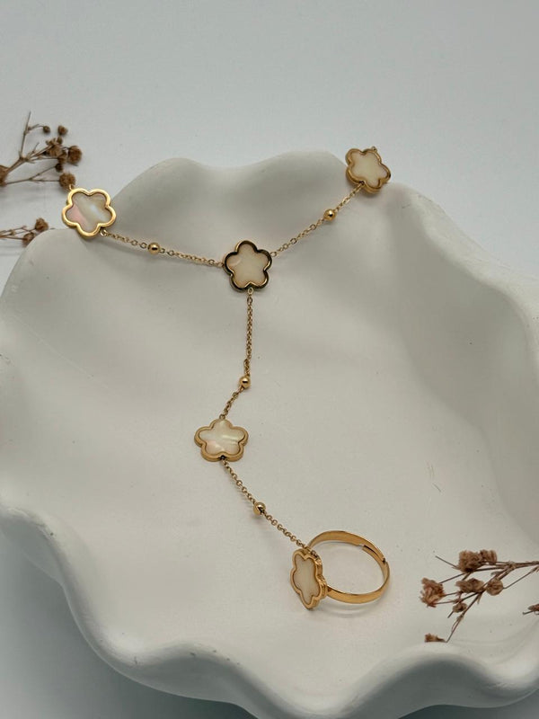 Bloom Aura – Adjustable Anti Tarnish Hand Chain