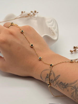 Cosmic Gaze – Adjustable Anti Tarnish Hand Chain