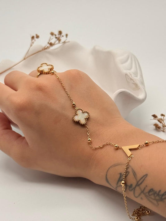 Fleur Glow – Adjustable Anti Tarnish Hand Chain