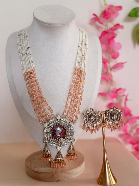 Dreamy Pastels – Crystal Beaded Long Mala Set