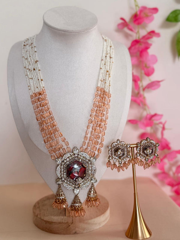 Dreamy Pastels – Crystal Beaded Long Mala Set