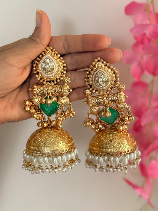 Noorpari - Green Kashmiri Earrings