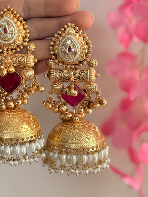 Lalpari - Red Kashmiri Earrings