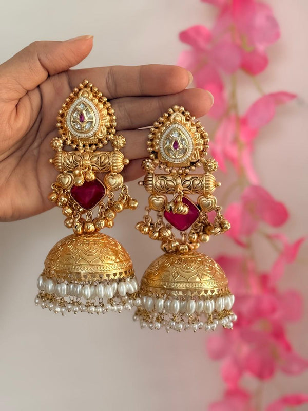Lalpari - Red Kashmiri Earrings