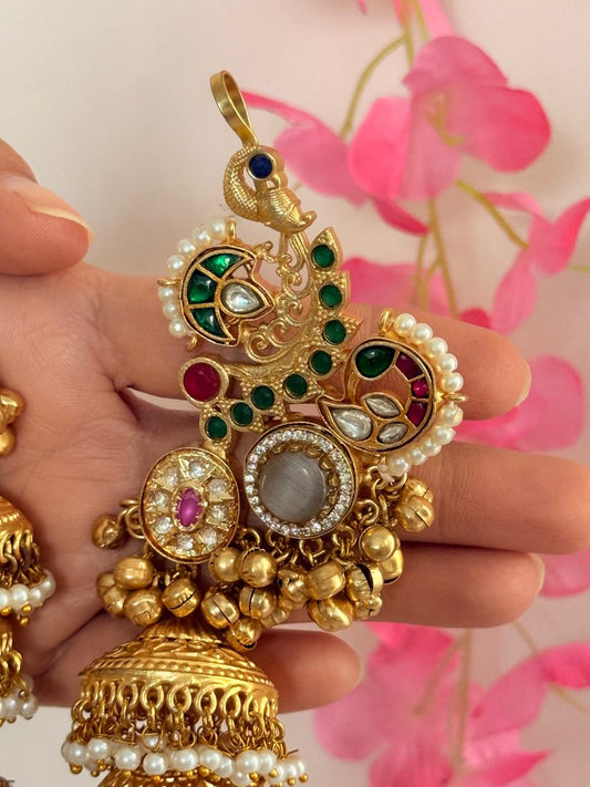 Noorveil - White Kashmiri Earcuff Jhumka