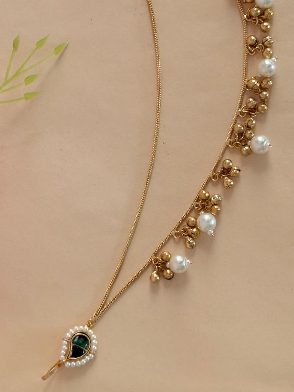 Gulnisa - White Kashmiri Kaan Chain Earrings