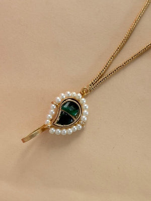 Gulnisa - White Kashmiri Kaan Chain Earrings