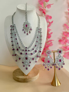Queen’s Grace Ruby – AD Necklace Set