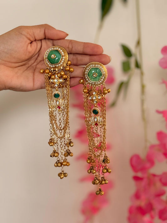 Sunehri Jheel - Kashmiri Earrings
