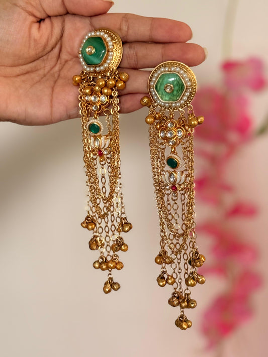 Sunehri Jheel - Kashmiri Earrings