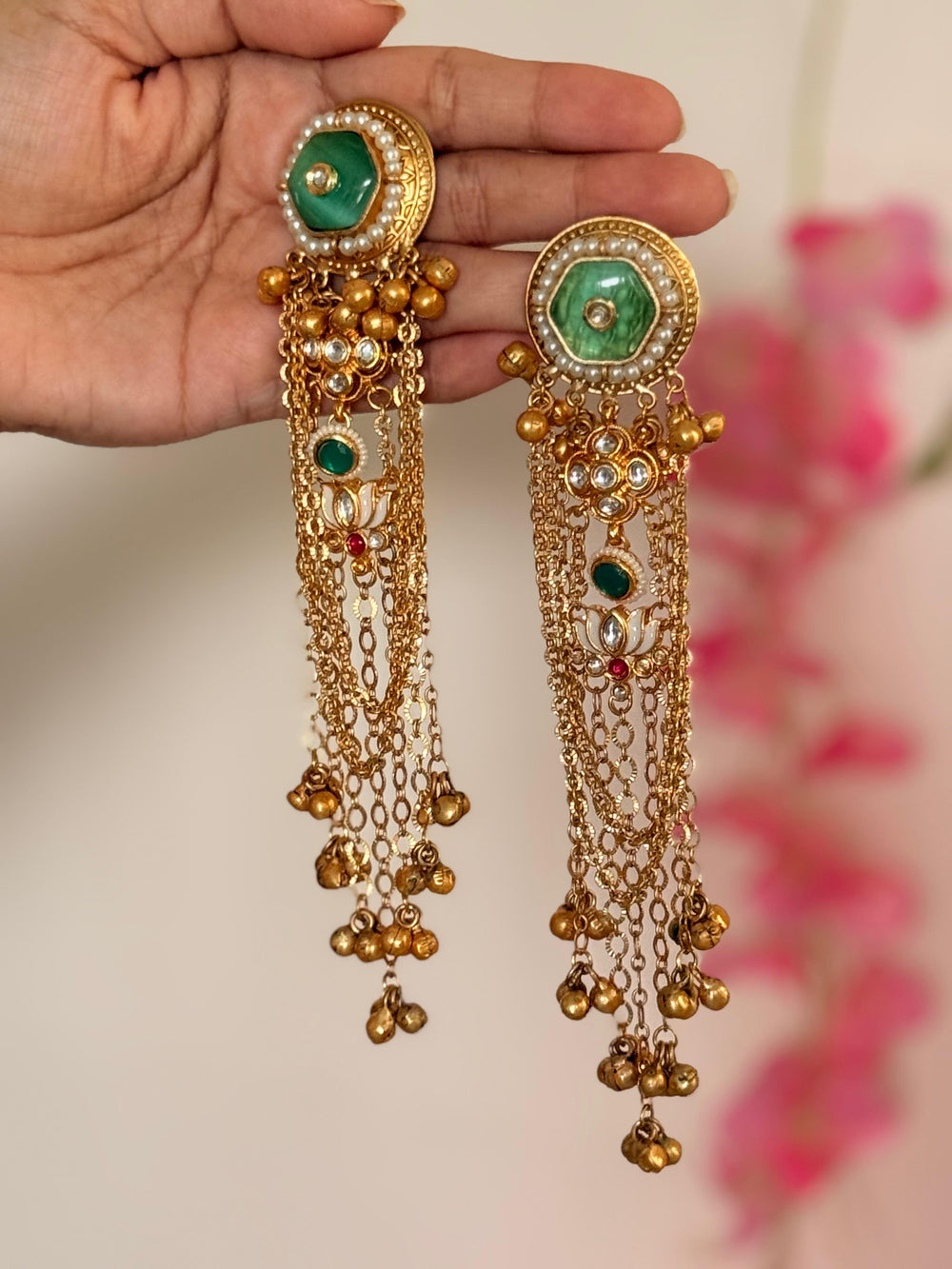 Sunehri Jheel - Kashmiri Earrings