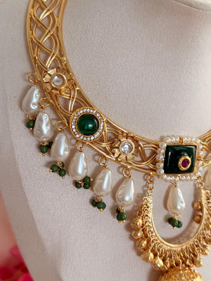 Rajwada Emerald Bliss Hasli Set