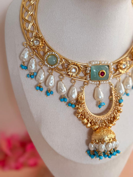 Celestial Waves Hasli Set