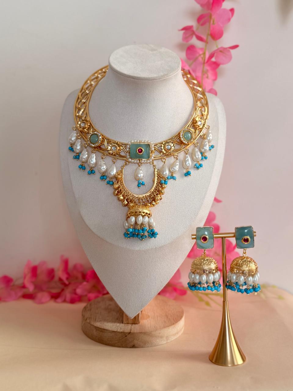 Celestial Waves Hasli Set