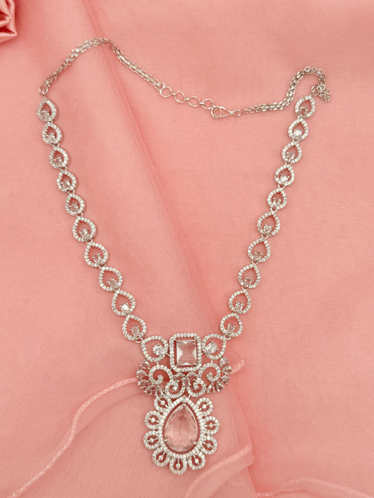 Florencia Clear American Diamond Necklace Set