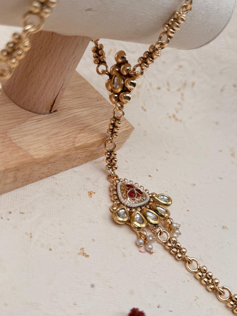 Zewar-e-Rajputana Kundan Replica Bridal Set