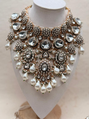 Rajrani White - Kundan Bridal Set