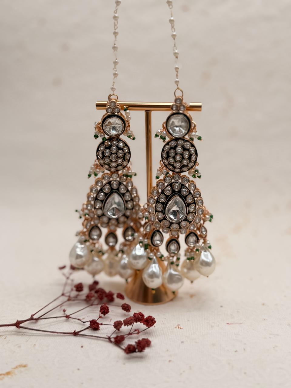 Rajnoor Kundan Replica Bridal Set