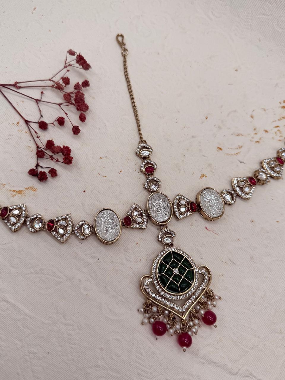 Shahnoor Rajwadi Kundan Replica Bridal Set