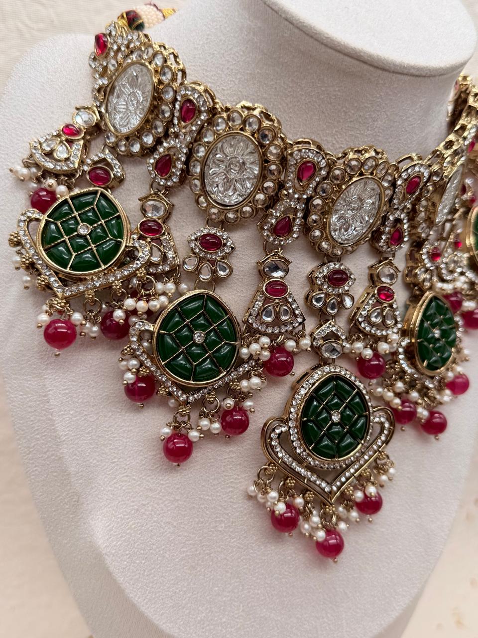 Shahnoor Rajwadi Kundan Replica Bridal Set