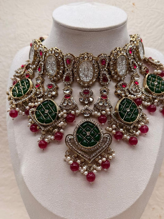 Shahnoor Rajwadi Kundan Replica Bridal Set