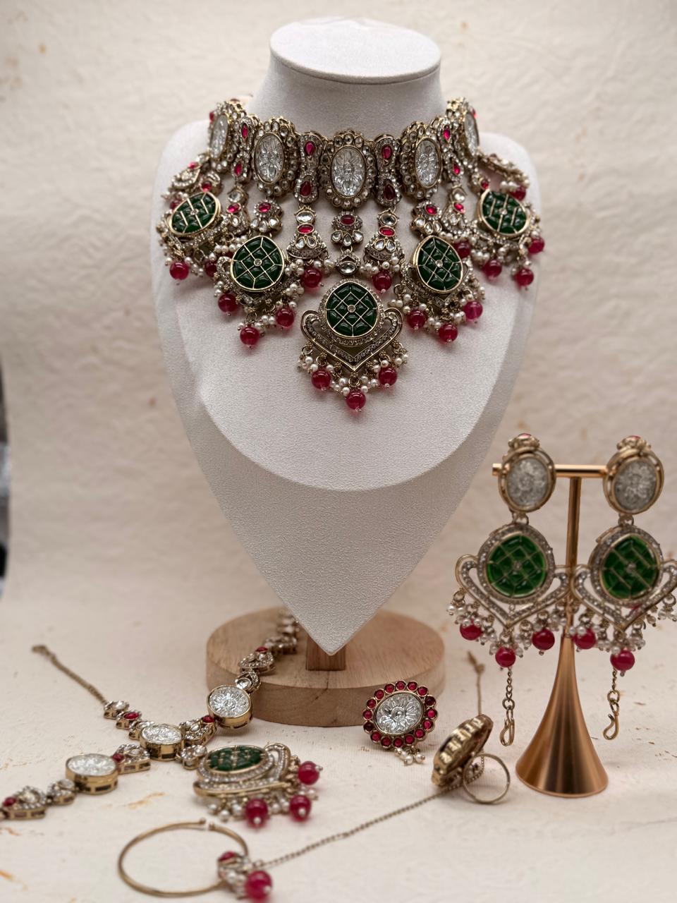 Shahnoor Rajwadi Kundan Replica Bridal Set