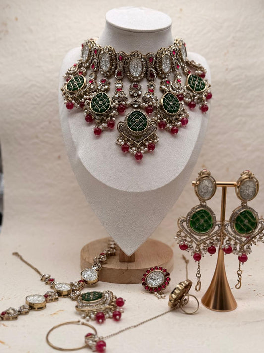 Shahnoor Rajwadi Kundan Replica Bridal Set