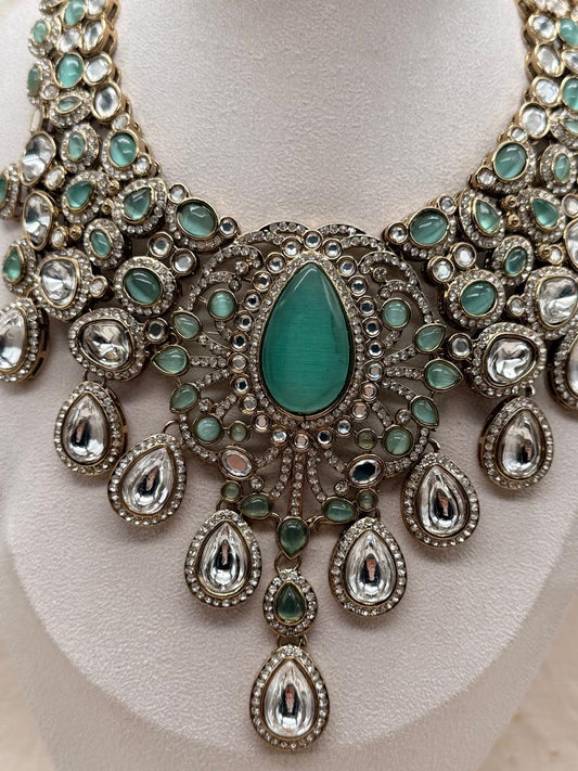 Rajmayura Kundan Polki Replica Bridal Set