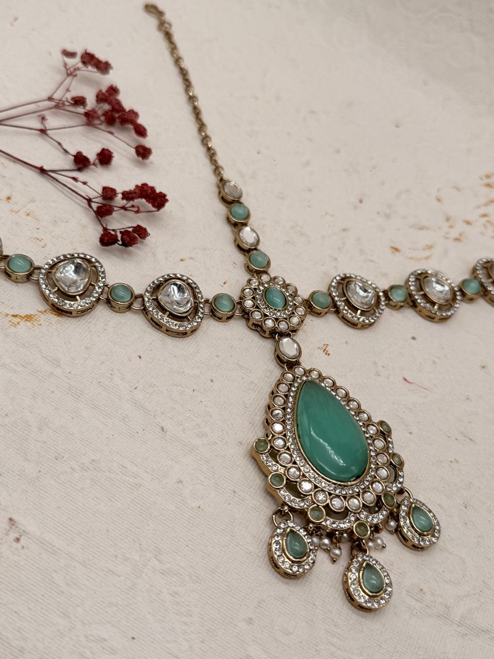 Rajmayura Kundan Polki Replica Bridal Set