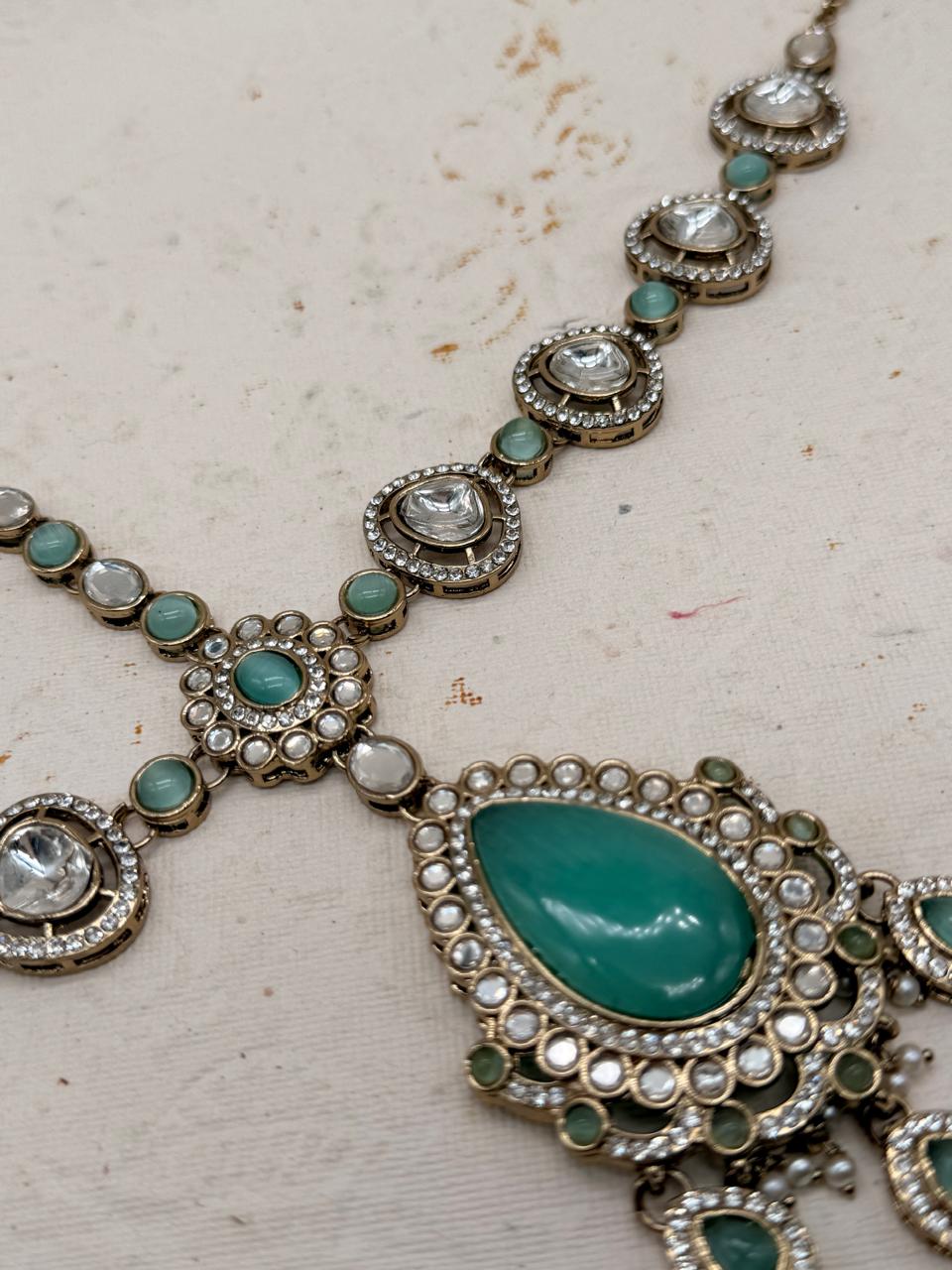 Rajmayura Kundan Polki Replica Bridal Set