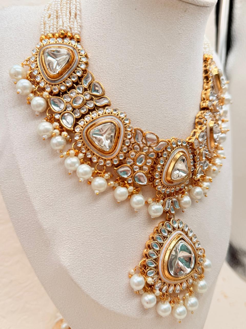 Rajratanika Kundan Replica Bridal Set