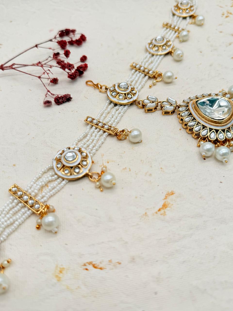 Rajratanika Kundan Replica Bridal Set