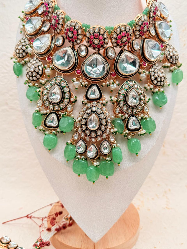 Rajrani Mint – Kundan Bridal Set