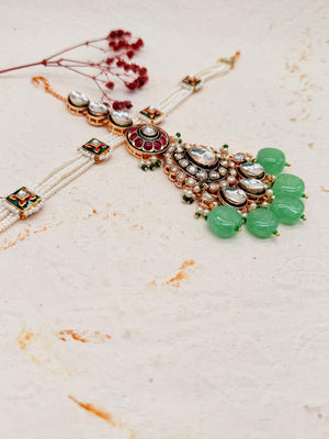 Rajrani Mint – Kundan Bridal Set
