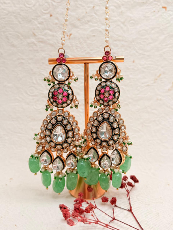 Rajrani Mint – Kundan Bridal Set
